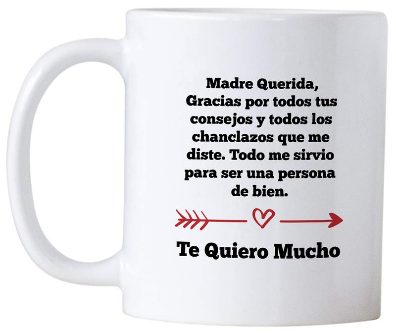 Casitika Regalos para Mama. Tazas para Cafe de Dia de Madres. Querida Madre Mug for Mothers Day in Spanish. Gifts for Latin Mom for Birthday. (11 oz White) - Image 2